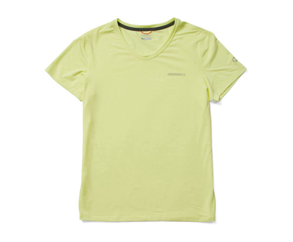 Merrell Short Sleeve Yellow - Tencel™ Tee - Womens 29NGASDOI